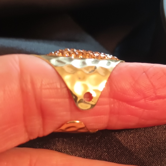 14k. Gold Plated Freshwater Pearl Baroque Ring - Picture 6 of 14